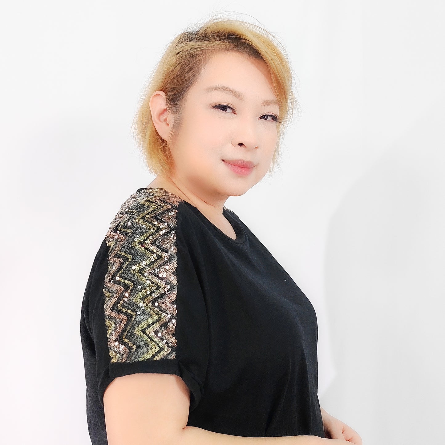 Sequin Sleeves T-Shirt