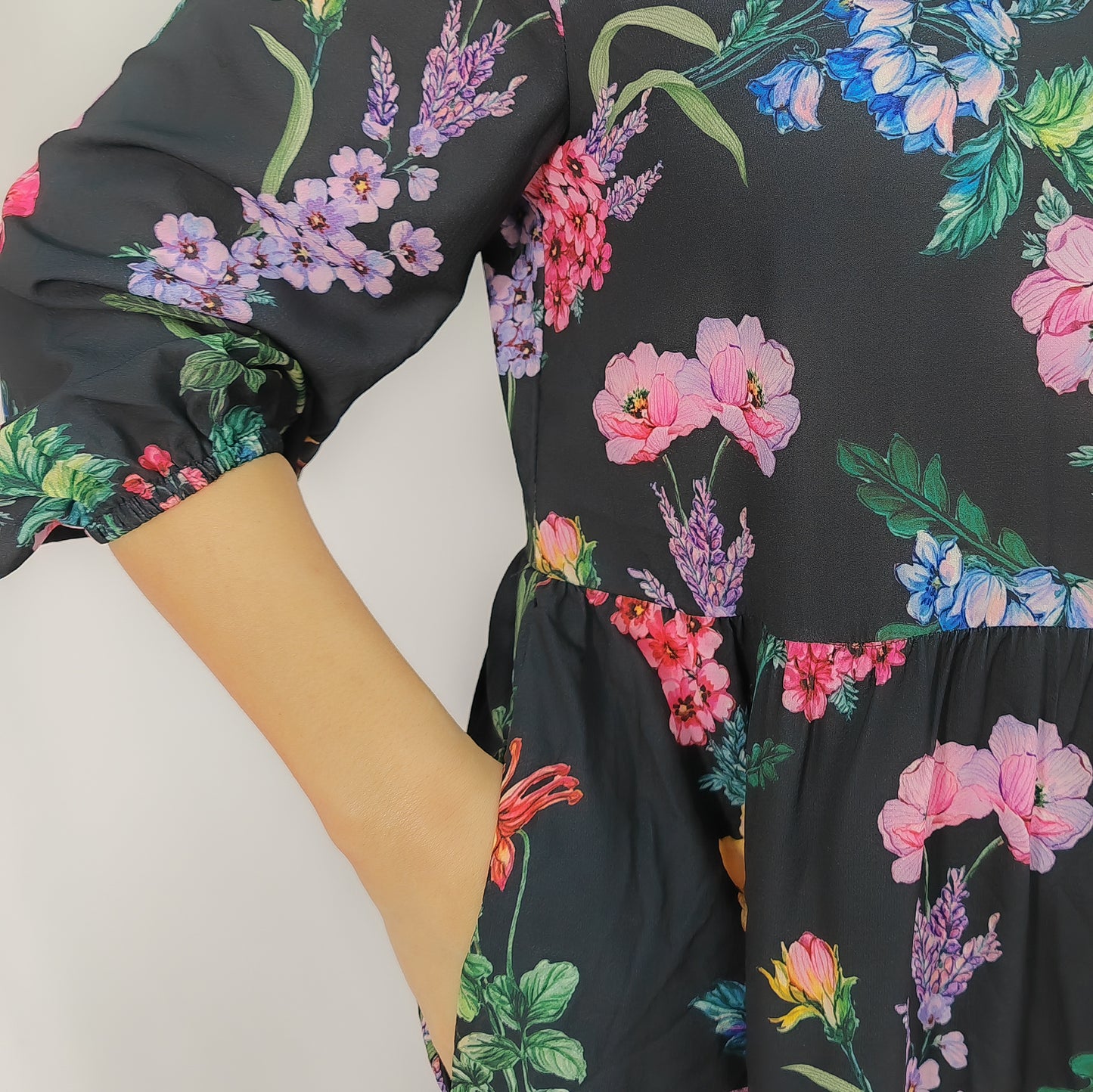 Vibrant Flora Smock dress