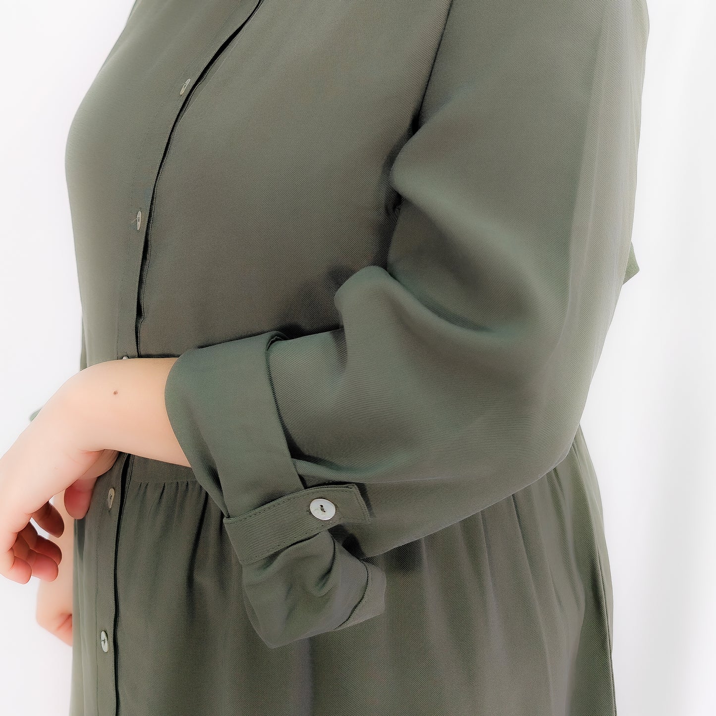 Olive Green Shirt Dress