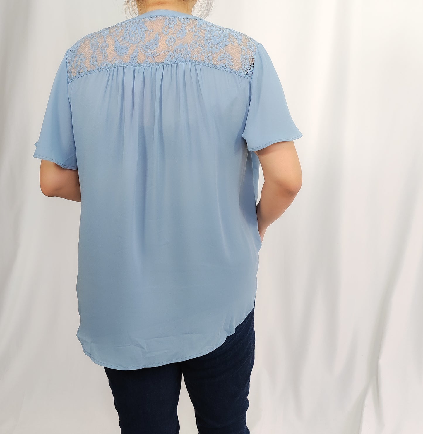Baby Blue Lace Blouse
