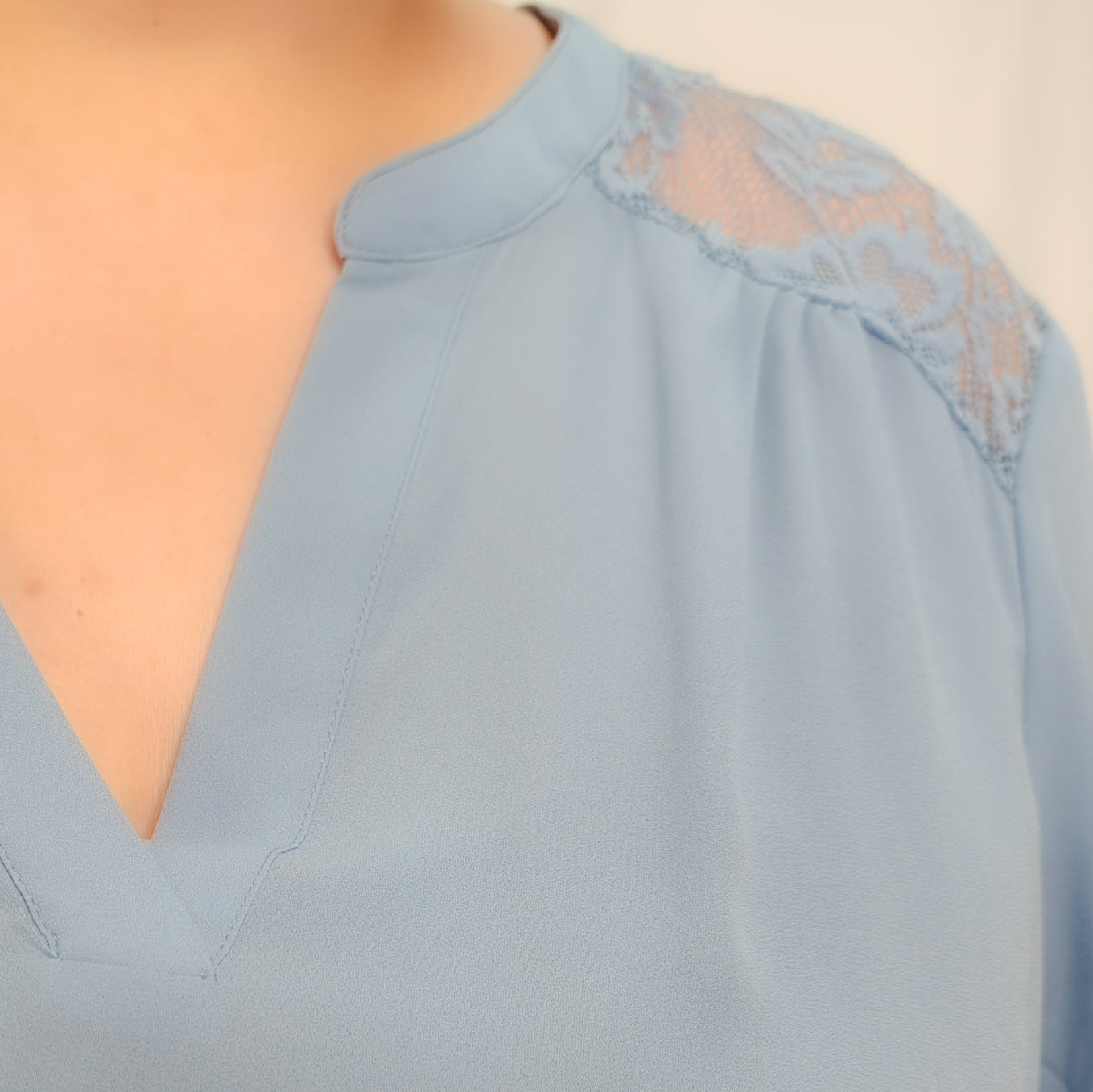 Baby Blue Lace Blouse