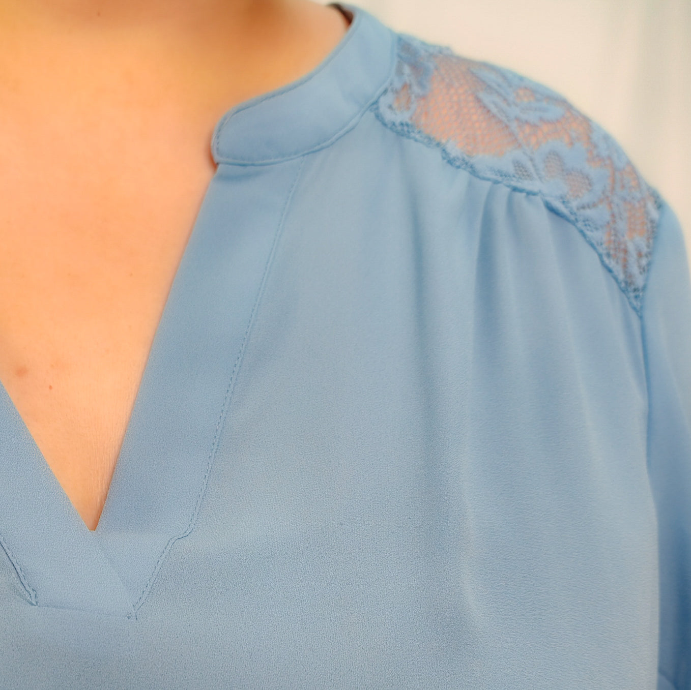 Baby Blue Lace Blouse