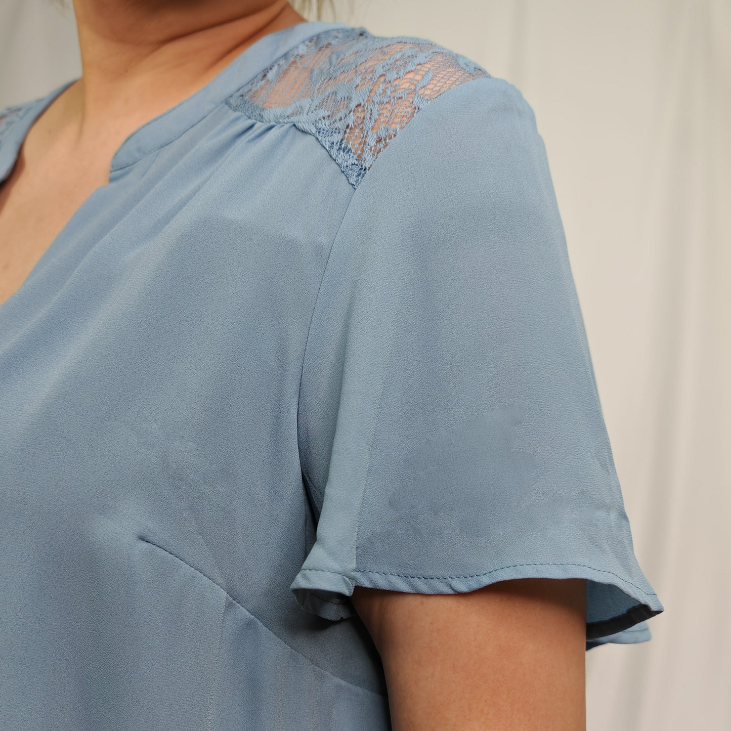 Baby Blue Lace Blouse