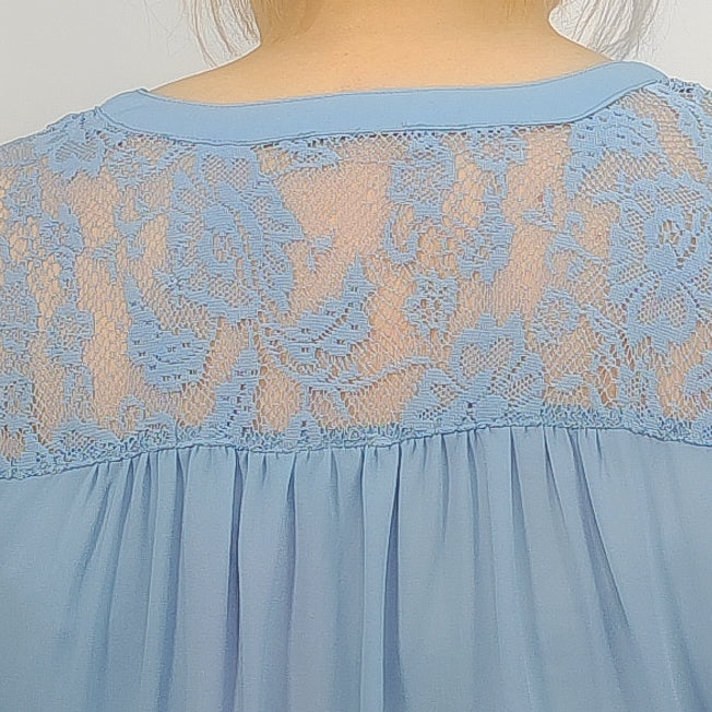 Baby Blue Lace Blouse