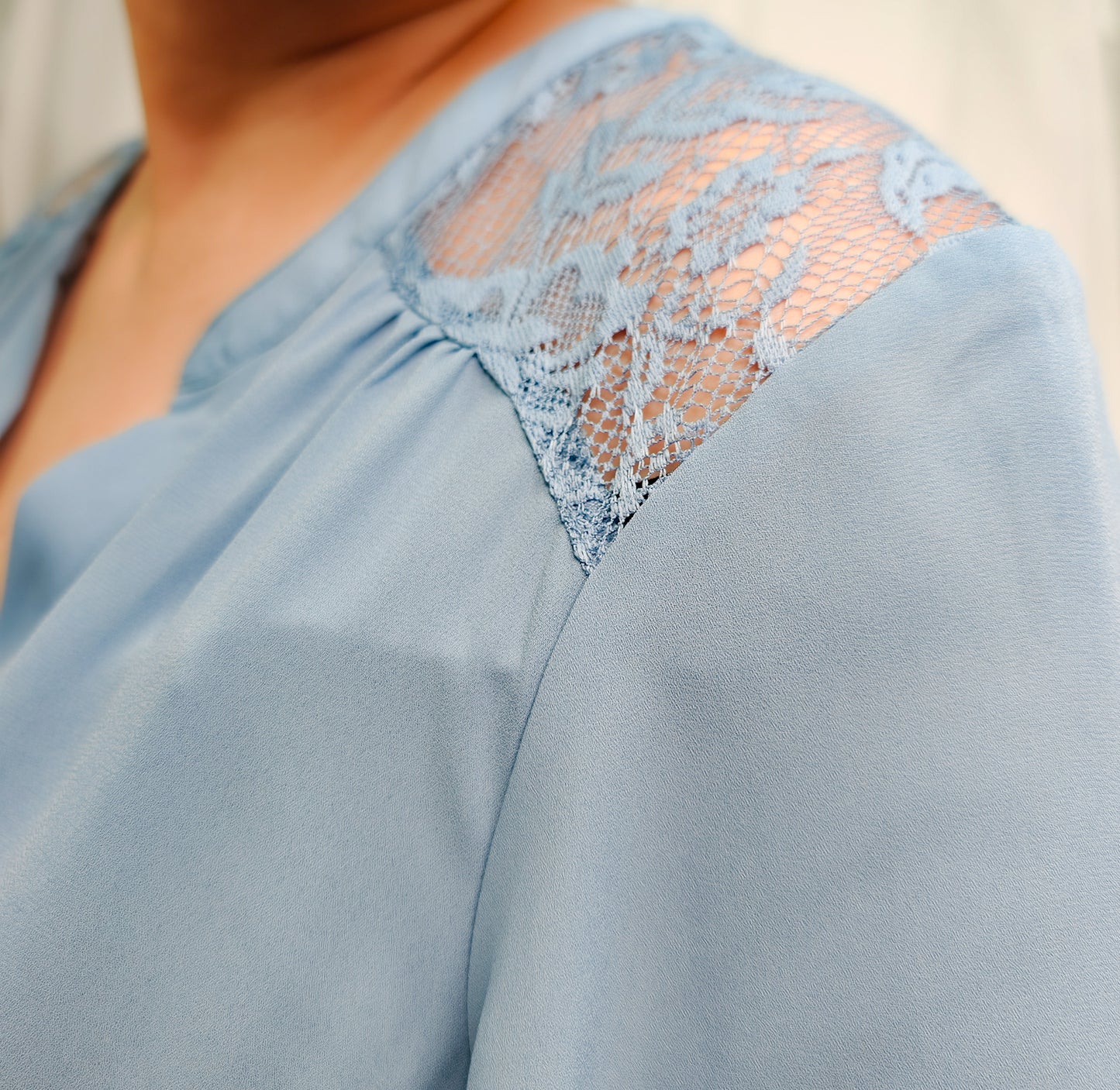 Baby Blue Lace Blouse