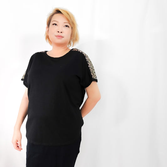 Sequin Sleeves T-Shirt