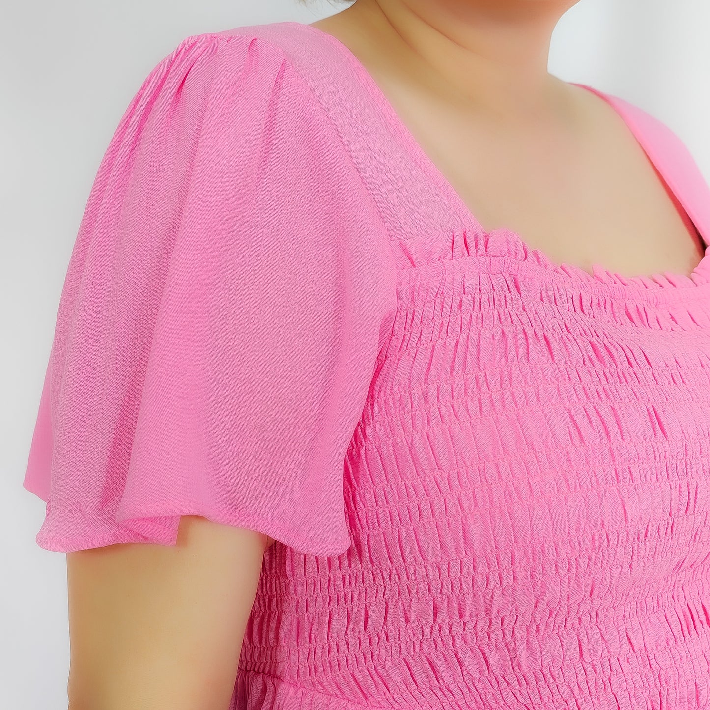 Ice Cream Pink Smock Blouse