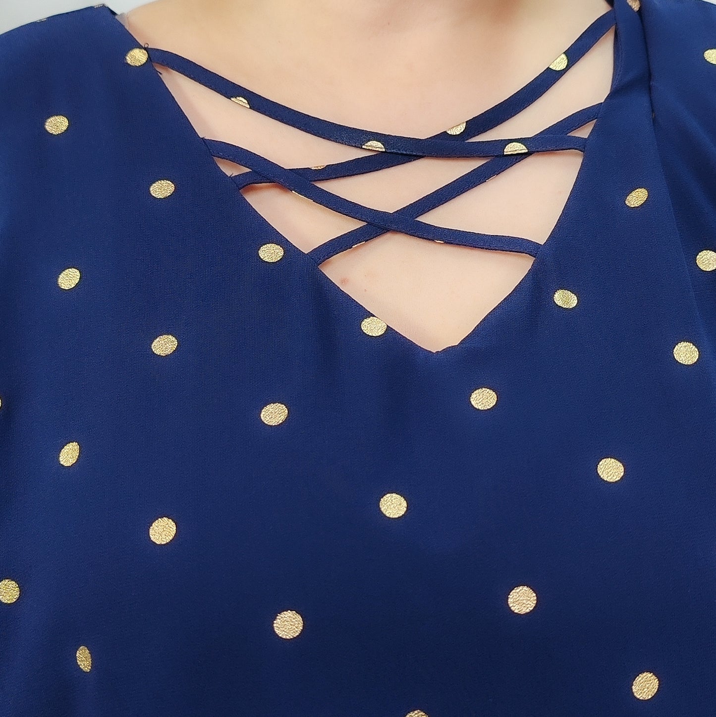 Chiffon Gold Dots Blouse