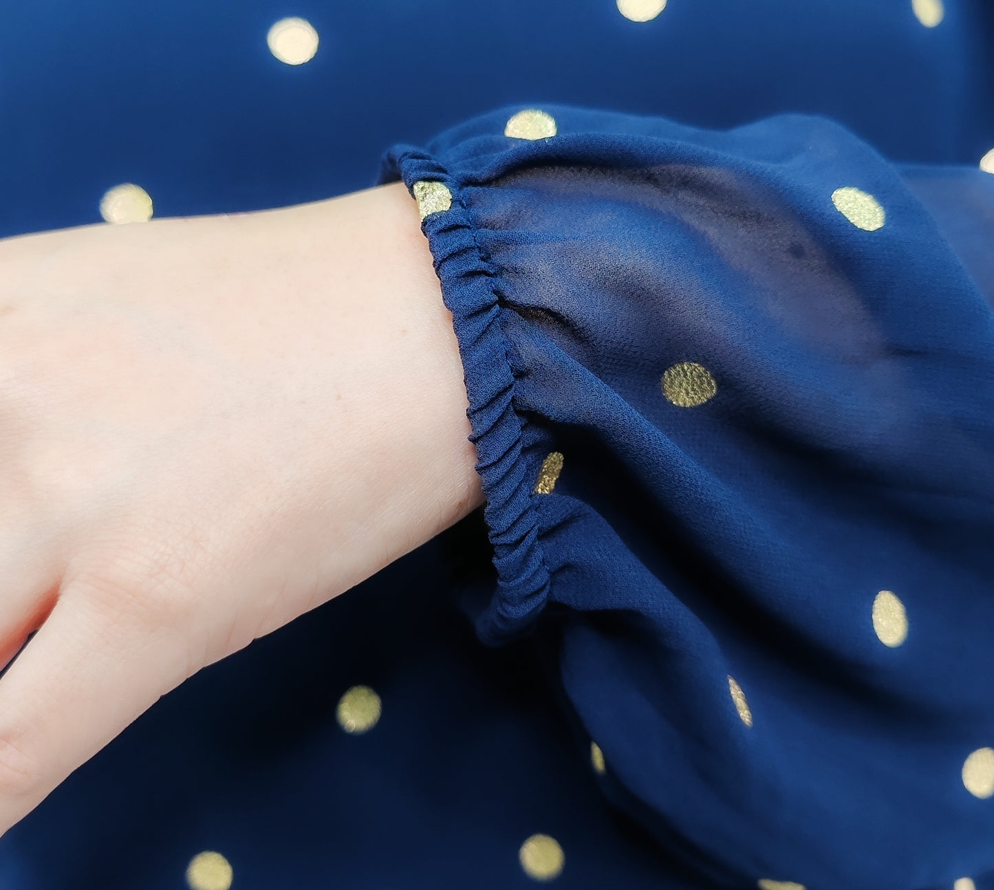 Chiffon Gold Dots Blouse