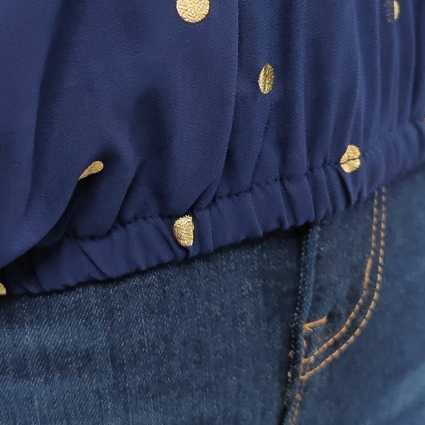 Chiffon Gold Dots Blouse